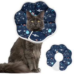 Depets collier-cone chat doux-leger pour le confort pendant la récupération.