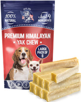 Devil Dog Pet Co – pack de 8 os fromage yak pour gros chiens, présentation prête à l’emploi
