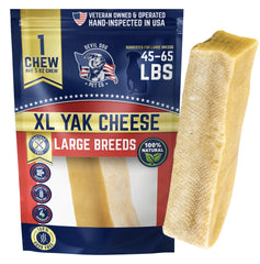 Devil Dog Pet Co Yak Cheese XL – emballage prêt à l’emploi pour usage quotidien.