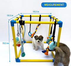Dewonch Gym présente 2 peluches à cloche pour stimuler l'audition.