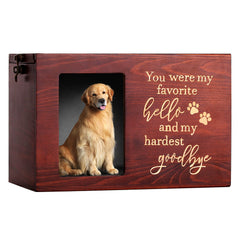 Urne DGDCDV pour animaux avec cadre photo, mémoire durable et respectueuse.