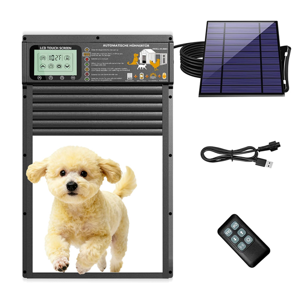 Panneau solaire intégré sur DGRTDZ porte-chien, alimentation autonome.