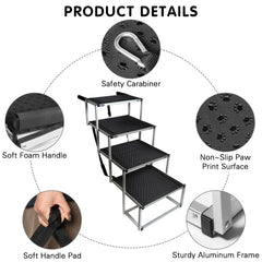 Rampe DGSL 4 marches en aluminium renforcé avec capacité jusqu'à 113 kg.
