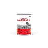 Diamond Naturals Dîner-agneau: boîte pour chien ouverte, énergie durable.