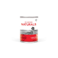 Diamond Naturals Dîner-agneau: boîte pour chien ouverte, énergie durable.