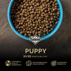 Diamond Puppy - DHA et calcium pour cerveau, vision et os solides.