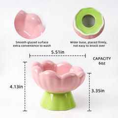 Bol DIF DECO chat angle 15 degrés, accès facilité et posture ergonomique lors des repas.