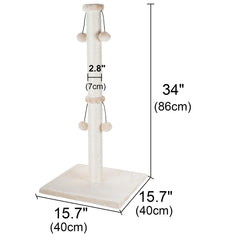 Dimaka arbre-grattoir chat en sisal naturel, griffage durable.