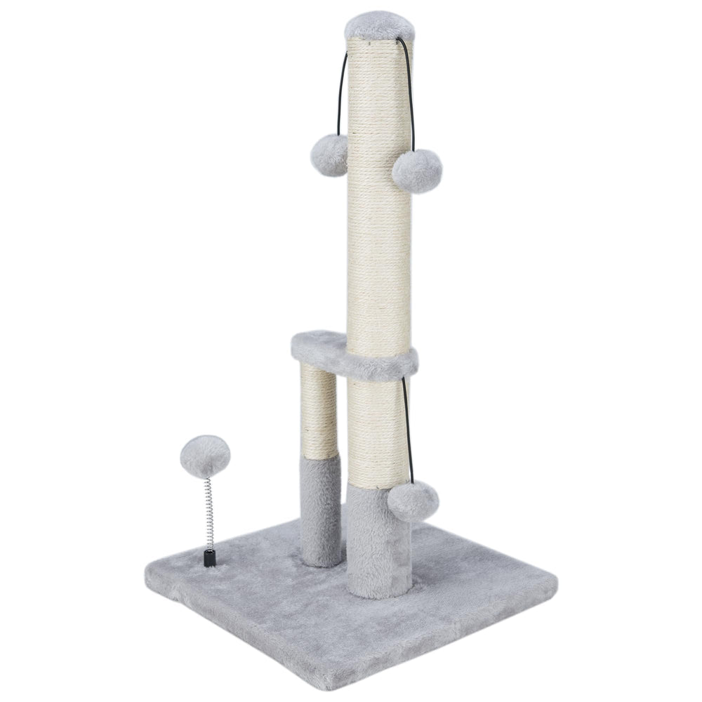 Dimaka griffoir-arbre-chat haut double poteaux offre une stabilité accrue pour griffage vertical