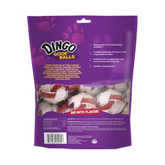 Dingo Goof Balls forme ludique attire les petits chiens lors de la mastication.