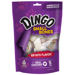 Os Dingo en peau brute pour petit chien, saveur poulet et texture croquante.