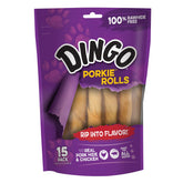 Dingo Porkie Rolls emballage attractif, récompense idéale pour chien.