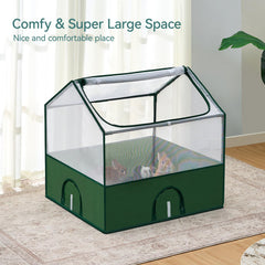 DINMO parc petits animaux – fond imperméable pour un nettoyage rapide.