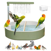 DINTSTYLE: perroquet dans sa baignoire électrique intérieure pour un bain confortable.