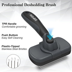 Dipoo brosse, tête plastique douce, protège la peau de votre animal pendant le brossage.