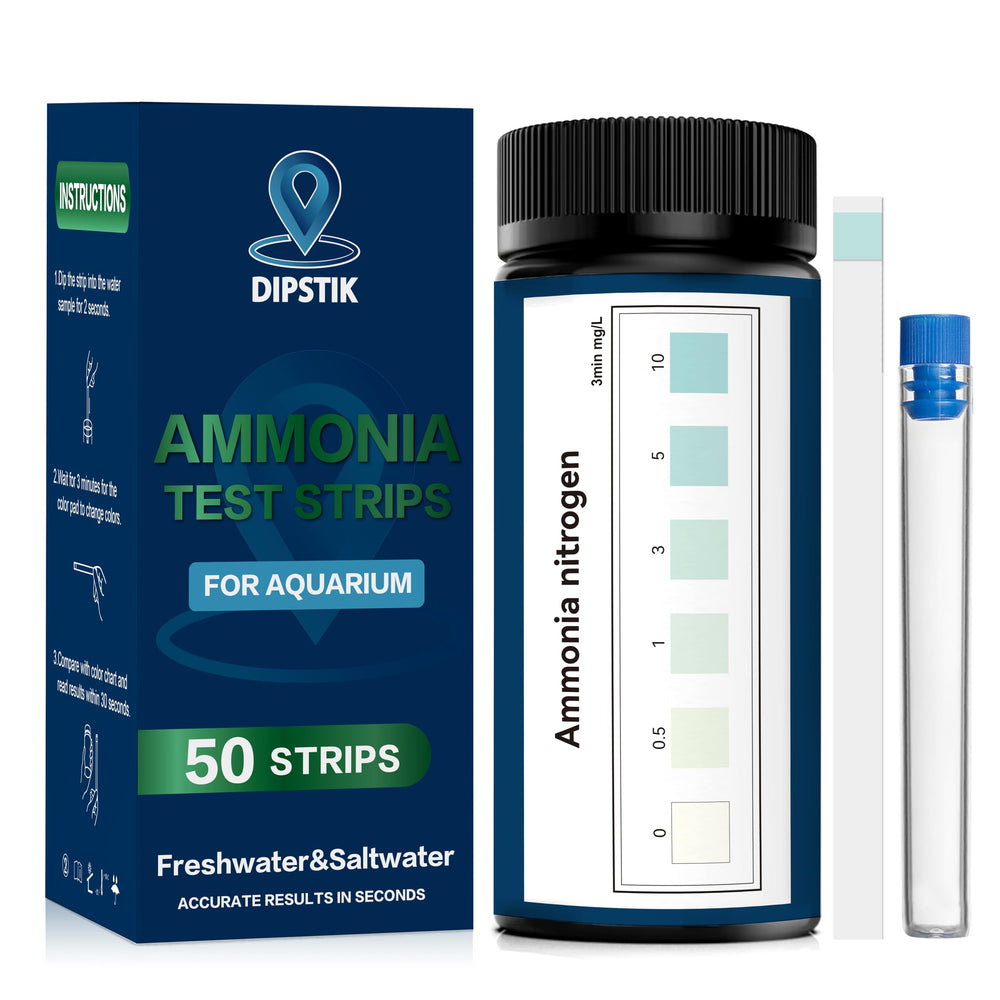 DIPSTIK Ammoniaque Test Strip utilisation : mesure rapide pour aquarium.