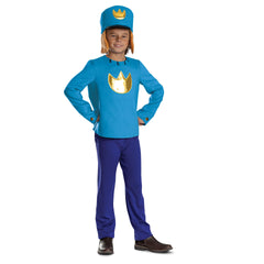 Costume Dog Man Disguise pour enfant avec chapeau et oreilles, parfait pour Halloween.