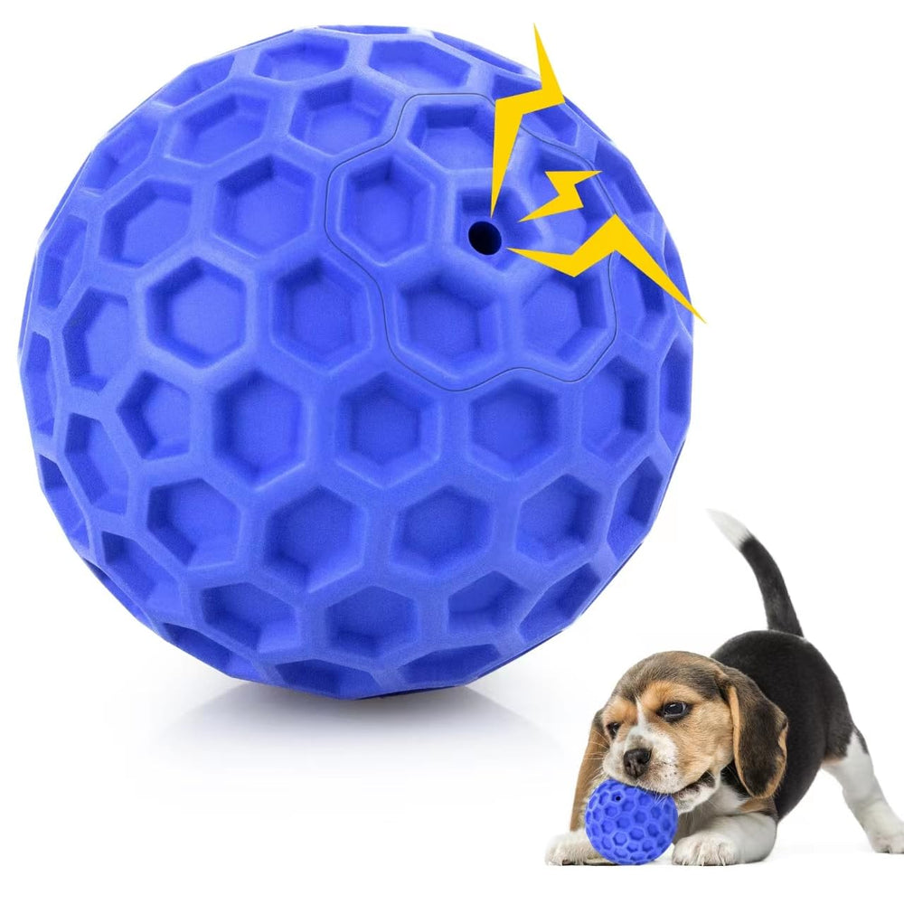 Balles DISSKNIC à cri pour petit chien bleu stimulant l'exercice et la curiosité.
