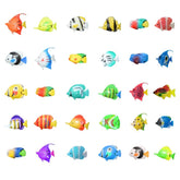 DIYBravo poissons artificiels pour aquarium – éclat rouge et bleu apportant du relief
