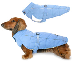 DJANGO manteau puffer vue avant pour chien, chaleur et protection hivernale.