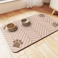 DK177 Tapis d’alimentation absorbant pour chiens et chats protège le sol.