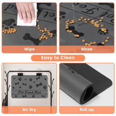 DK177 Tapis Nourriture Absorbant nettoyage facile avec chiffon humide.