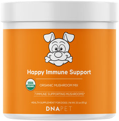 DNA PET Happy Immunity, poudre immunité chien, soutien quotidien possible pour le bien-être.