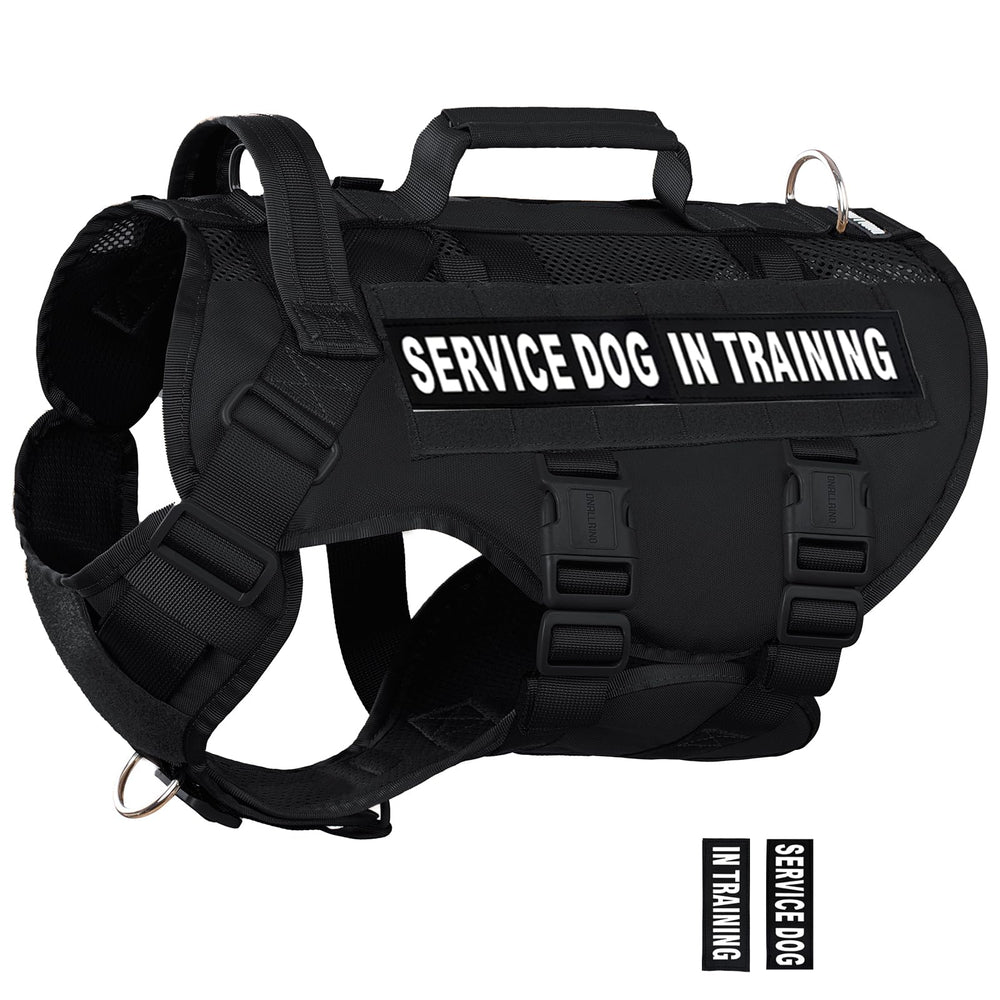 Gilet DNALLRINO pour chien de service, vue avant, mesh respirant et confort.