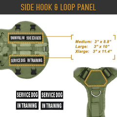 Harnais tactique vert DNALLRINO avec MOLLE pour patches et accessoires.