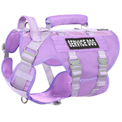 DNALLRINO gilet pour chien d’assistance violet avec harnais MOLLE, léger et robuste.