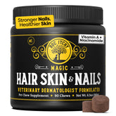 DocItchy friandises-chien dans bouteille pour peau saine et ongles forts.