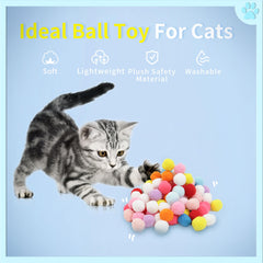 DODHEG boules peluche compactes d'un pouce pour chat