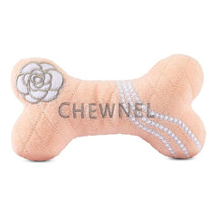 Dog Diggin Designs Chewnel Rose Poudre Os Peluche : design élégant pour divertir et mordiller.