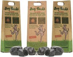 Dog Rocks 200 g dans bol d'eau, peut favoriser une pelouse plus verte