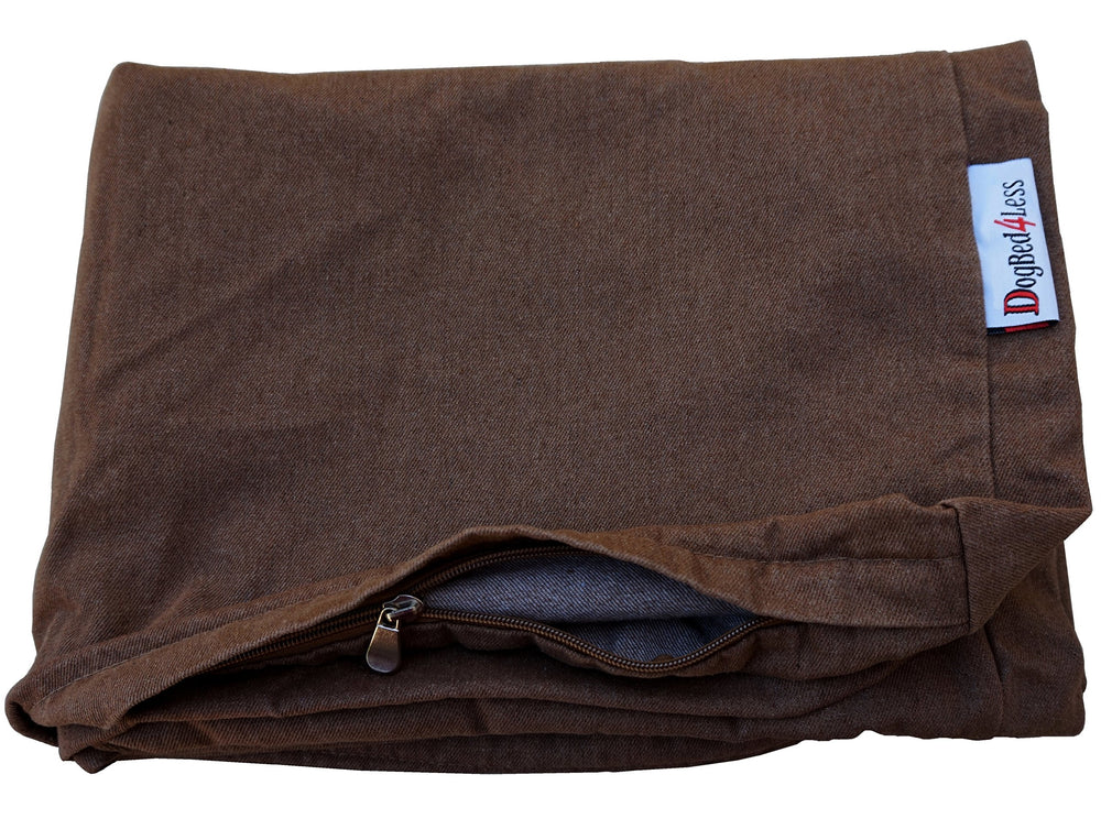 Housse denim remplacement 41x27x4 Dogbed4less, facile à nettoyer et changer.