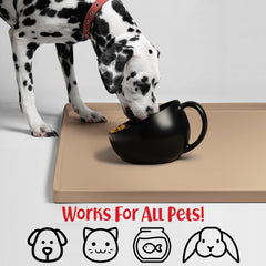 DogBuddy tapis polyvalent pour chiens et chats sous bols et fontaines.