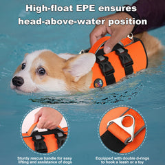 Dogcheer reflecteurs-gilet-chien-orange pour visibilité accrue