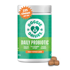 Doggie Dailies Probiotiques – bouteille pratique et facile à administrer.