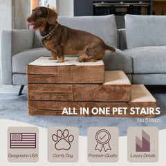 DOGGO Selection escalier chien anti-glisse doux, sécurité renforcée.