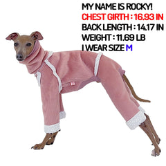 Doggystar col montant corduroy beige taille L, ajustement sécurisé pour iggy.