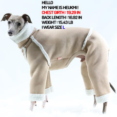 Doggystar col roulé et manches longues, coupe adaptée au lévrier.
