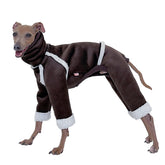 Doggystar manteau hiver velours cote lévrier italien, chaleur durable pour sorties hivernales
