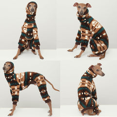 Doggystar motif chic polaire pour whippet, style élégant et chaleur.