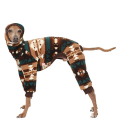 Doggystar pull col roulé nordique marron pour chien, chaleur hivernale