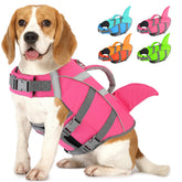 Doglay gilet sauvetage chien avec aileron de requin, visibilité accrue sur l'eau.