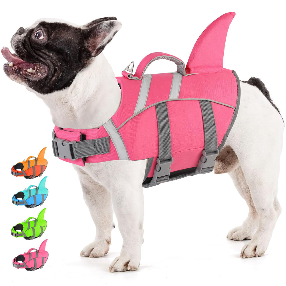Doglay gilet sauvetage chien avec nageoire Requin pour meilleure visibilité en eau