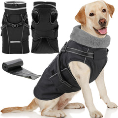 Doglay veste hiver 2 en 1 avec harnais intégré pour promenades confortables et en sécurité