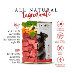 Gros plan sur texture douce de DOG'S LOVE, convient aux chiens gourmands