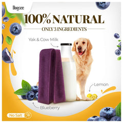 Dogsee etiquette ingredients sans céréales et gluten pour bleuet yak.