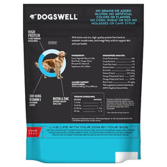Dogswell Jerky Agneau – protéine élevée pour énergie et masse musculaire.